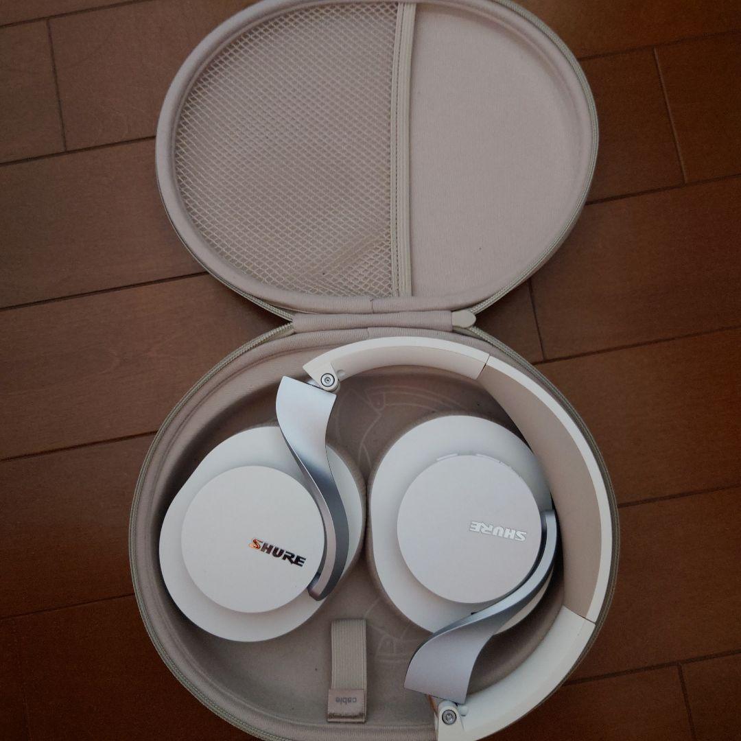 SHURE ワイヤレスヘッドホン ホワイト 専用ケース付き