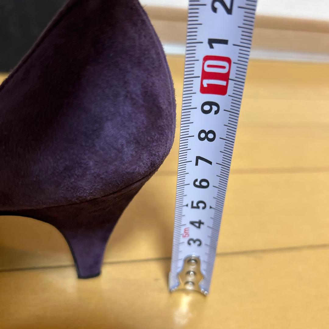 紫色 スエード ハイヒール 35
