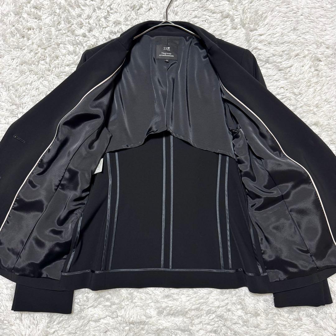 極美品　大きいサイズ　23区　パンツ　スーツ　ビジネス　セットアップ　44 黒