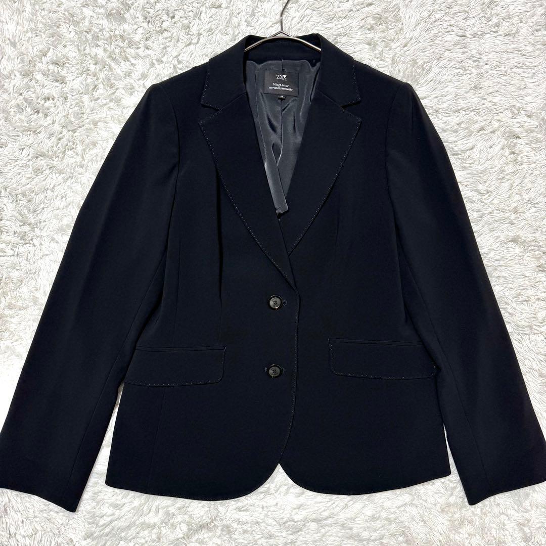 極美品　大きいサイズ　23区　パンツ　スーツ　ビジネス　セットアップ　44 黒