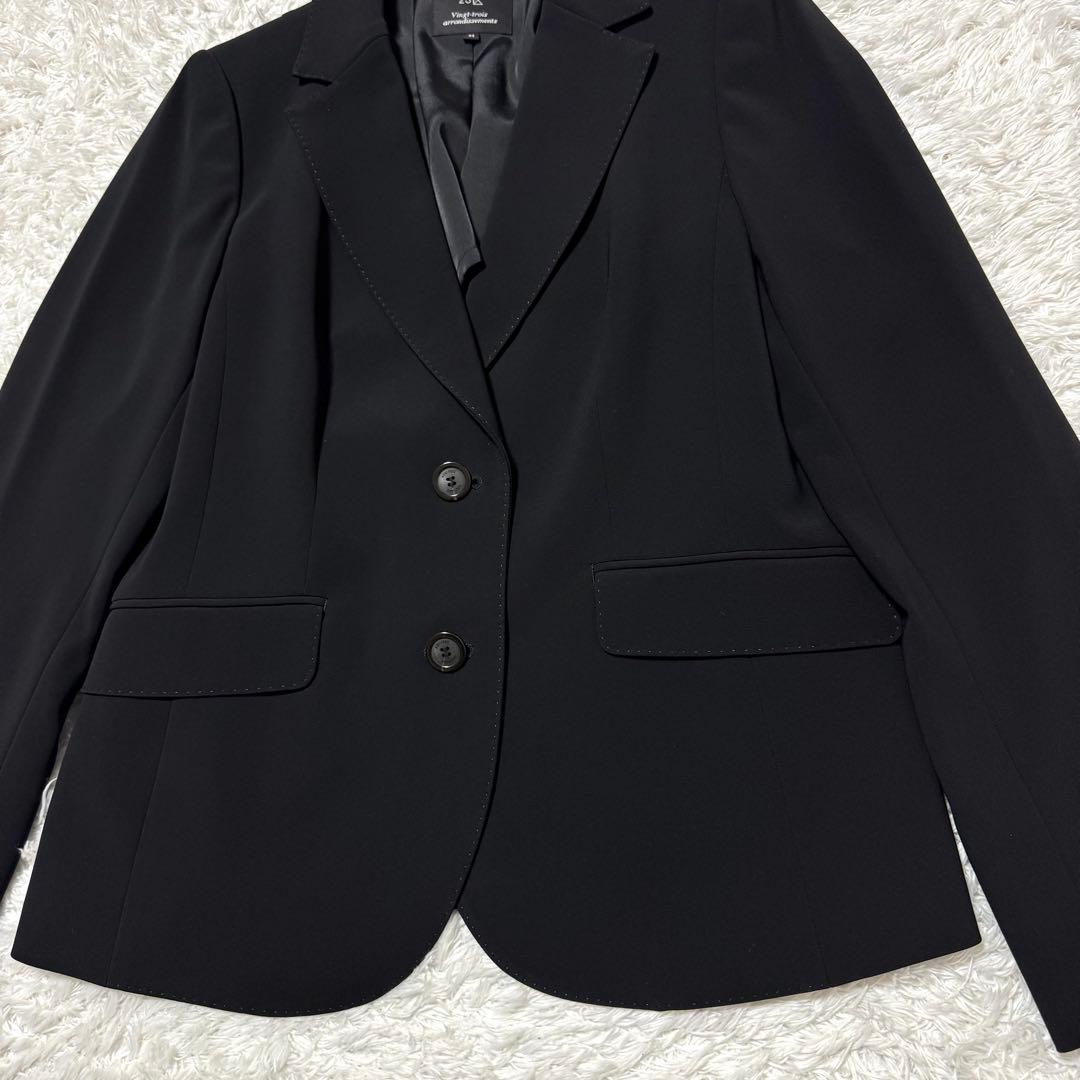 極美品　大きいサイズ　23区　パンツ　スーツ　ビジネス　セットアップ　44 黒