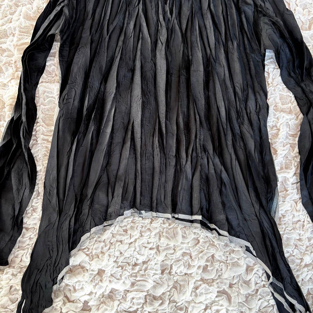 希少✨PLEATS PLEASE シワ加工　フリンジシャツ変形トップス