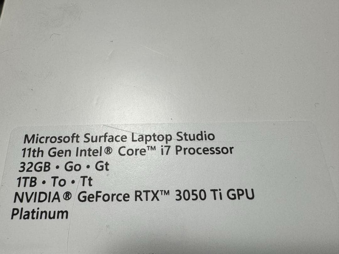 美／オフィス/3050Ti／３２GB／Surface Laptop Studio