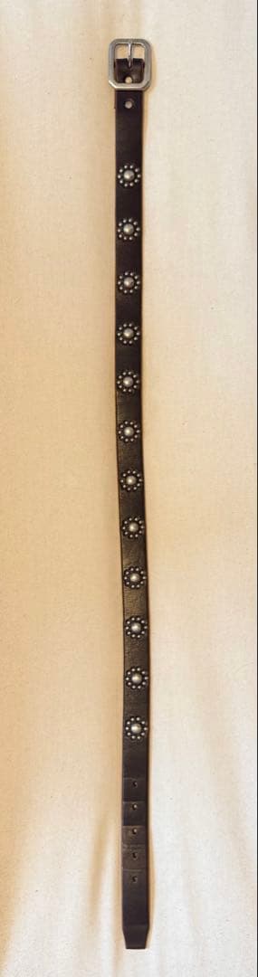 ⭐️美品⭐️OLD STUD⭐️フラワースタッズ⭐️ブラックホースレザー(茶芯)⭐️34