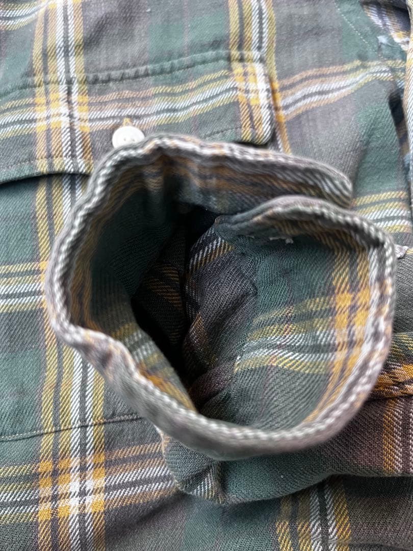 90s 三つ星タグ良配色RRL ネルシャツMサイズ