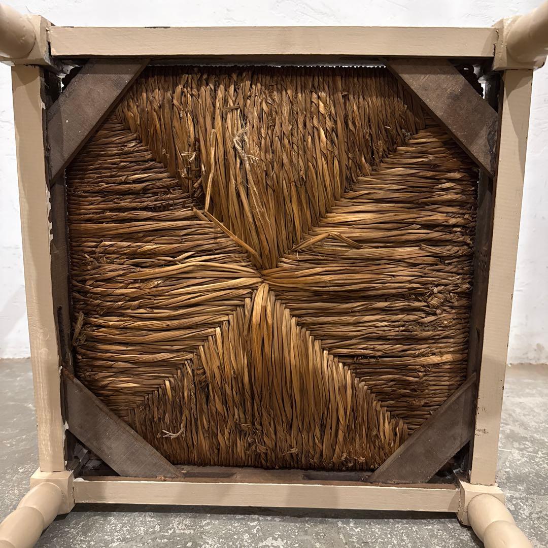 ちっち⚑︎プロフィール必読⚑︎ヴィンテージチェア　コーナーチェア藁座面　1