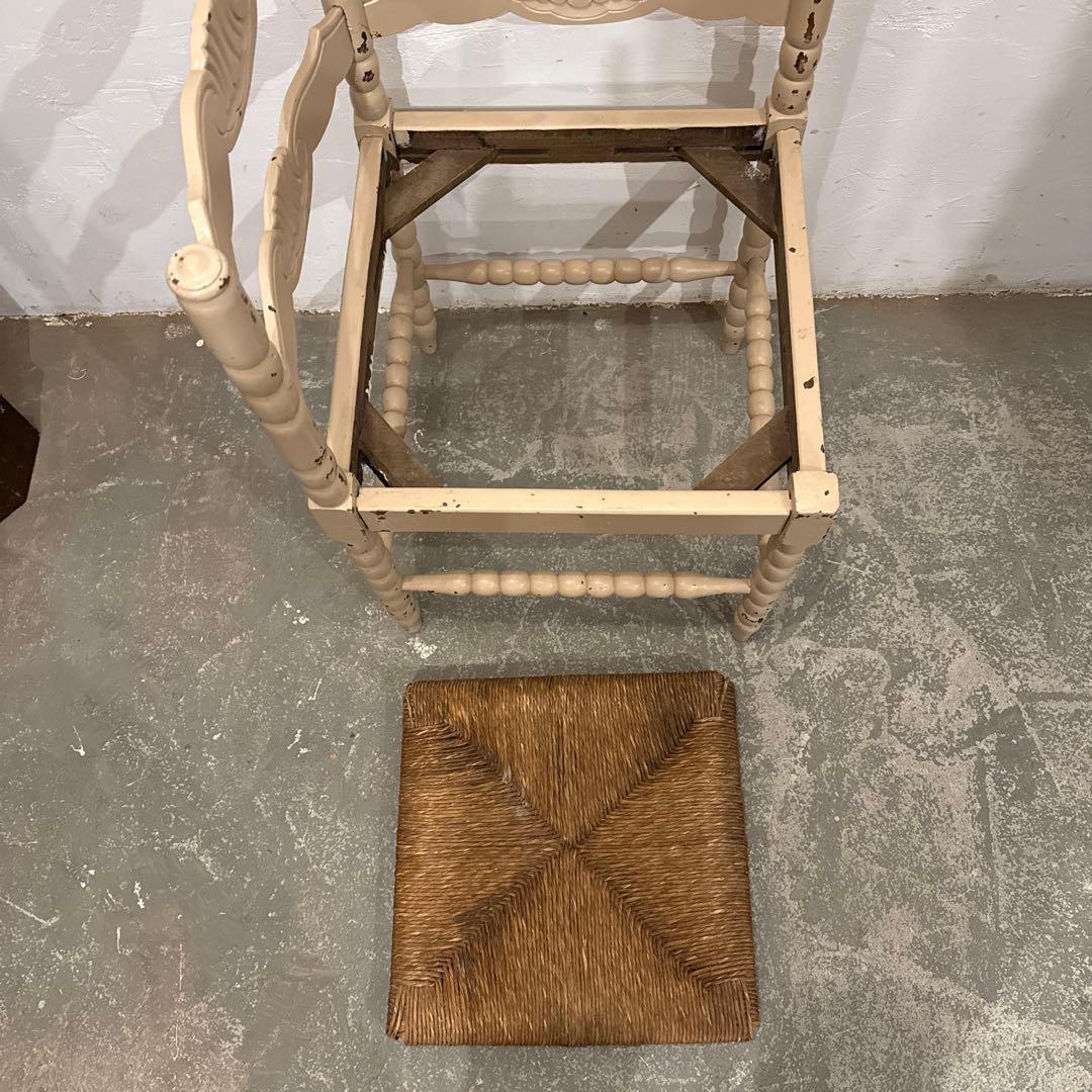 ちっち⚑︎プロフィール必読⚑︎ヴィンテージチェア　コーナーチェア藁座面　1