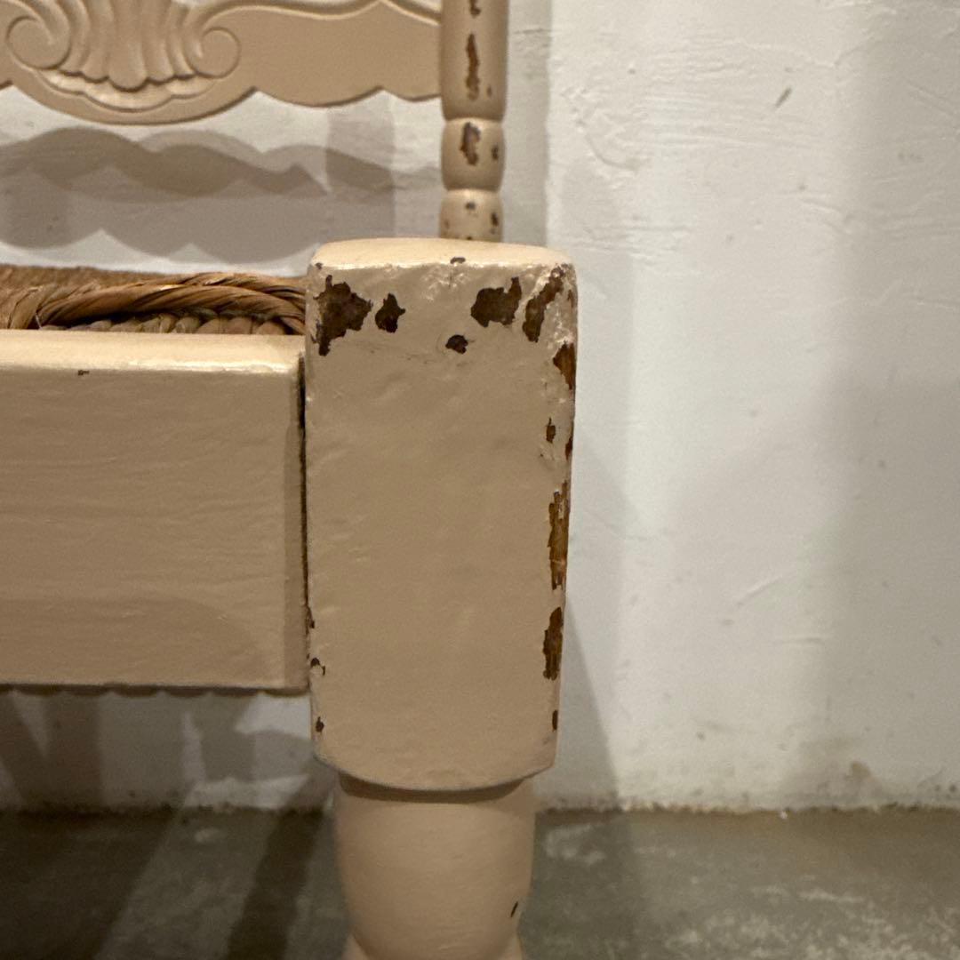 ちっち⚑︎プロフィール必読⚑︎ヴィンテージチェア　コーナーチェア藁座面　1