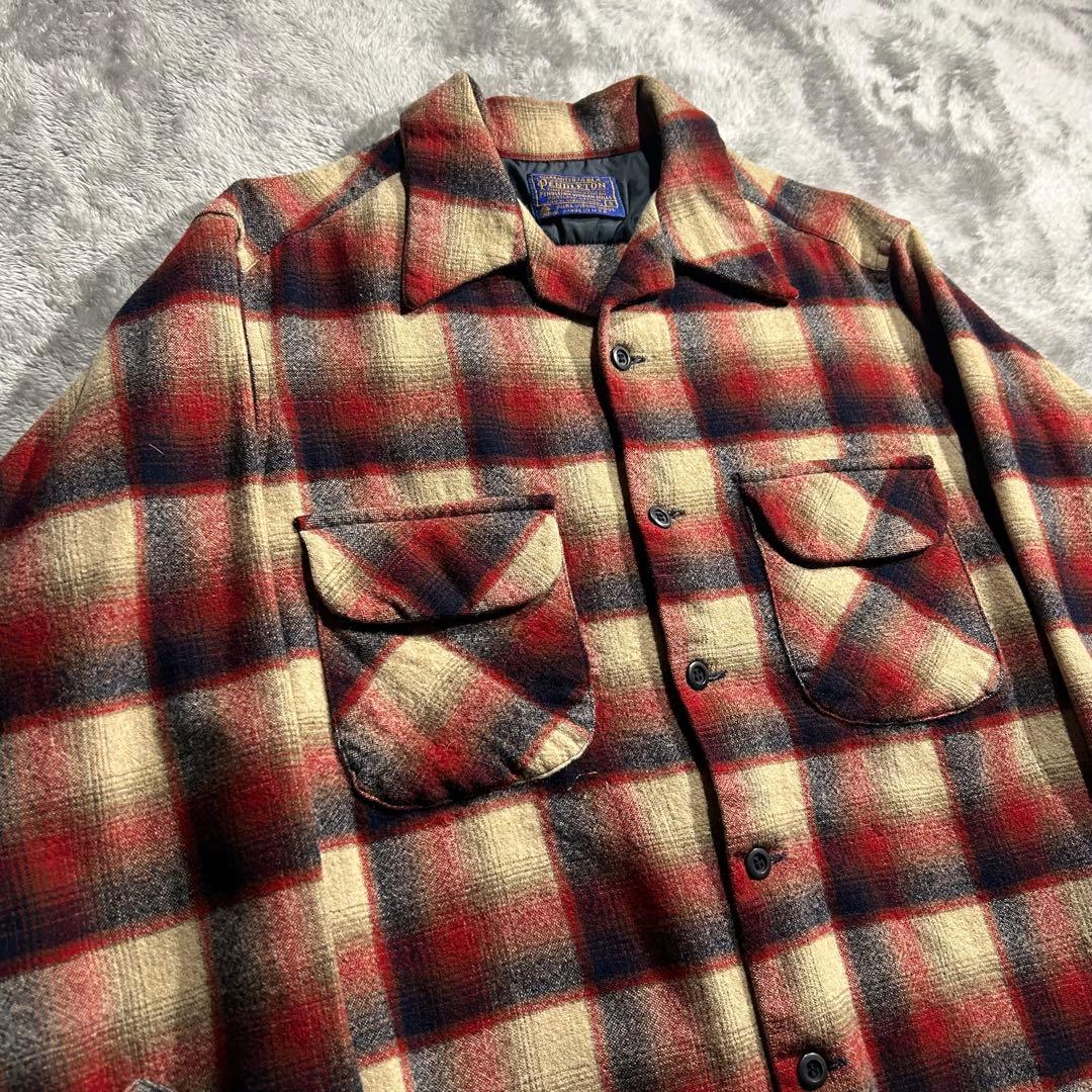 K*)様 70s VINTAGE USA製 ボードシャツ ウール オンブレ シャ