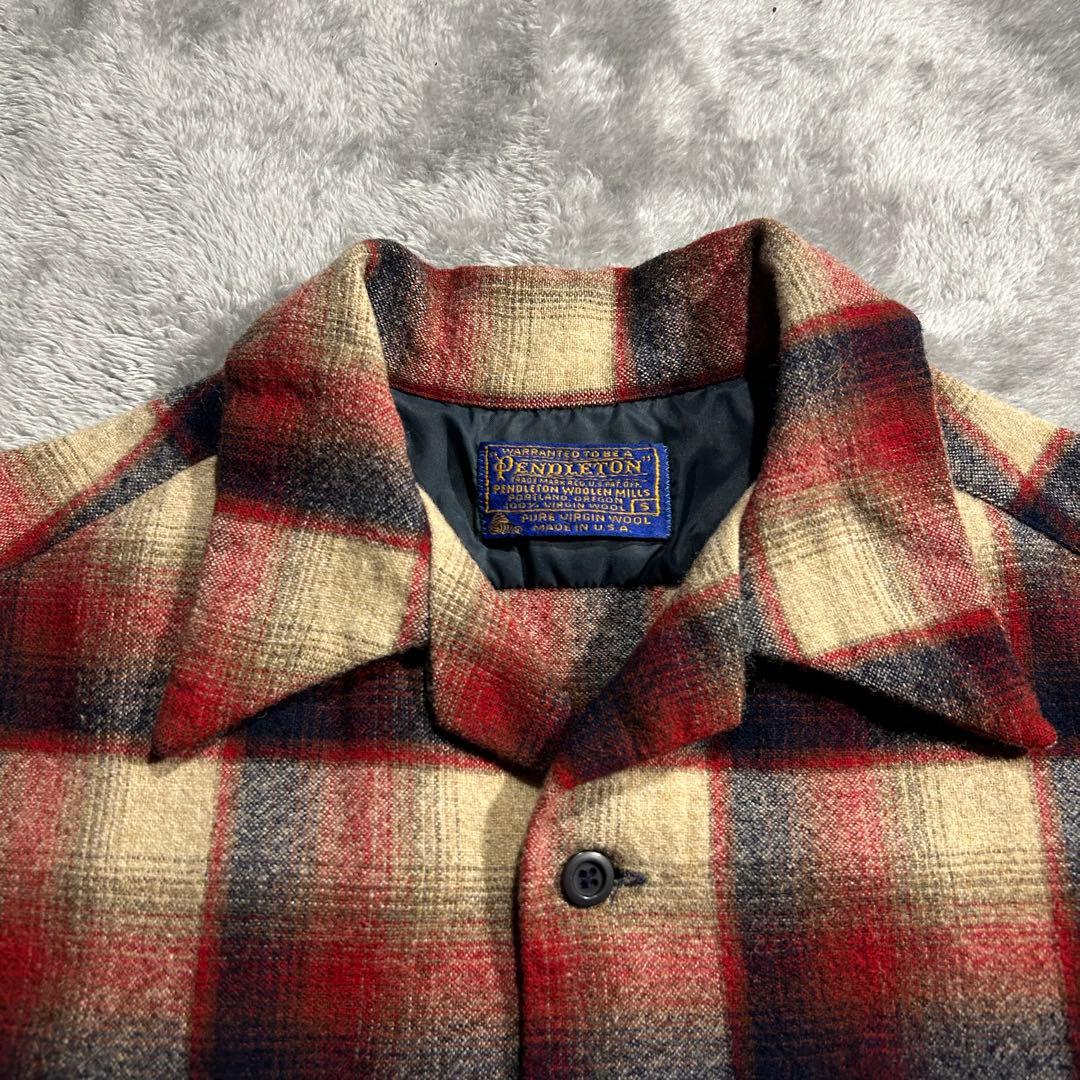 K*)様 70s VINTAGE USA製 ボードシャツ ウール オンブレ シャ