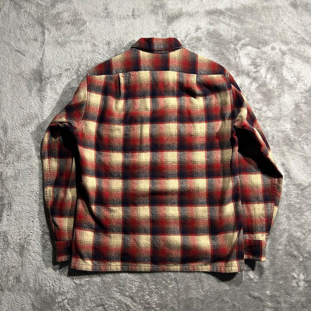 K*)様 70s VINTAGE USA製 ボードシャツ ウール オンブレ シャ