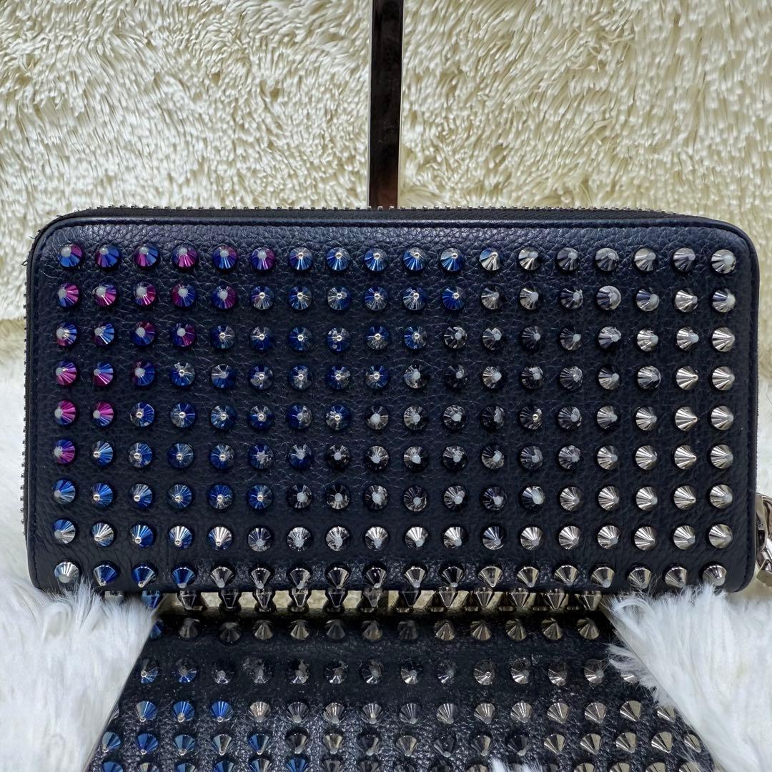 ✨人気✨ ルブタン 長財布 パネトーネ ラウンドジップ　ブラック　レザー