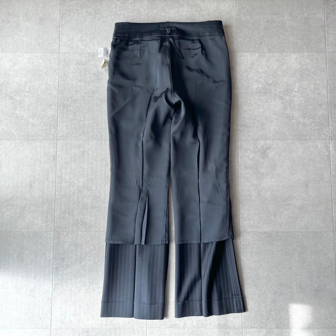 【美品】iCB complete ストライプ パンツスーツ セットアップ 紺 9