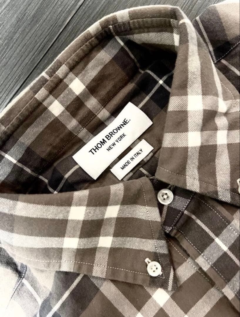THOM BROWNE チェック柄 長袖シャツ サイズ2