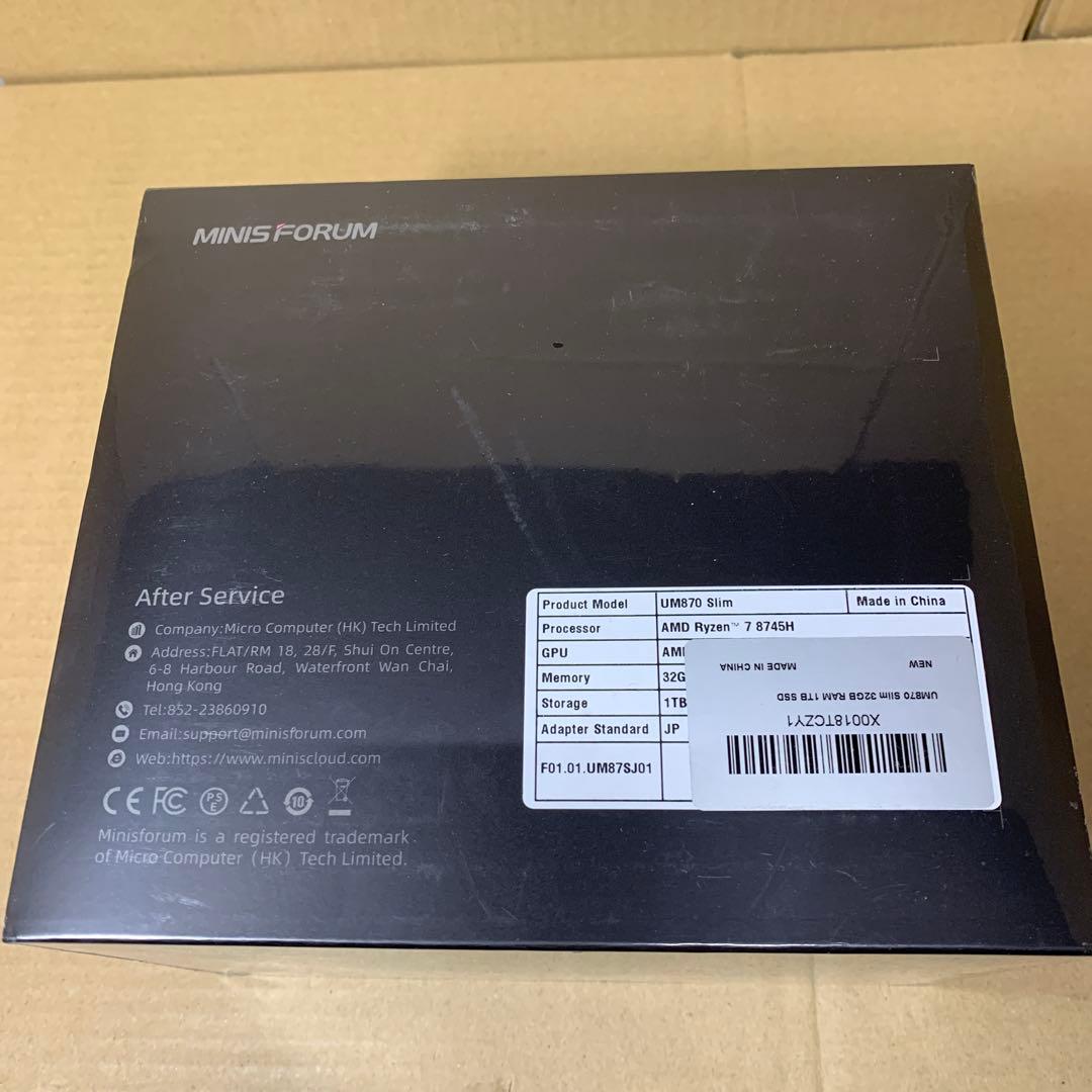 新品未開封　MINISFORUM UM870 Slim ミニpc AMD