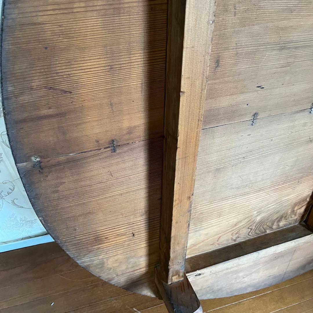 【すずらん様用】特大 木製 ろくろ足 円卓 座卓 ちゃぶ台 ローテーブル 古家具