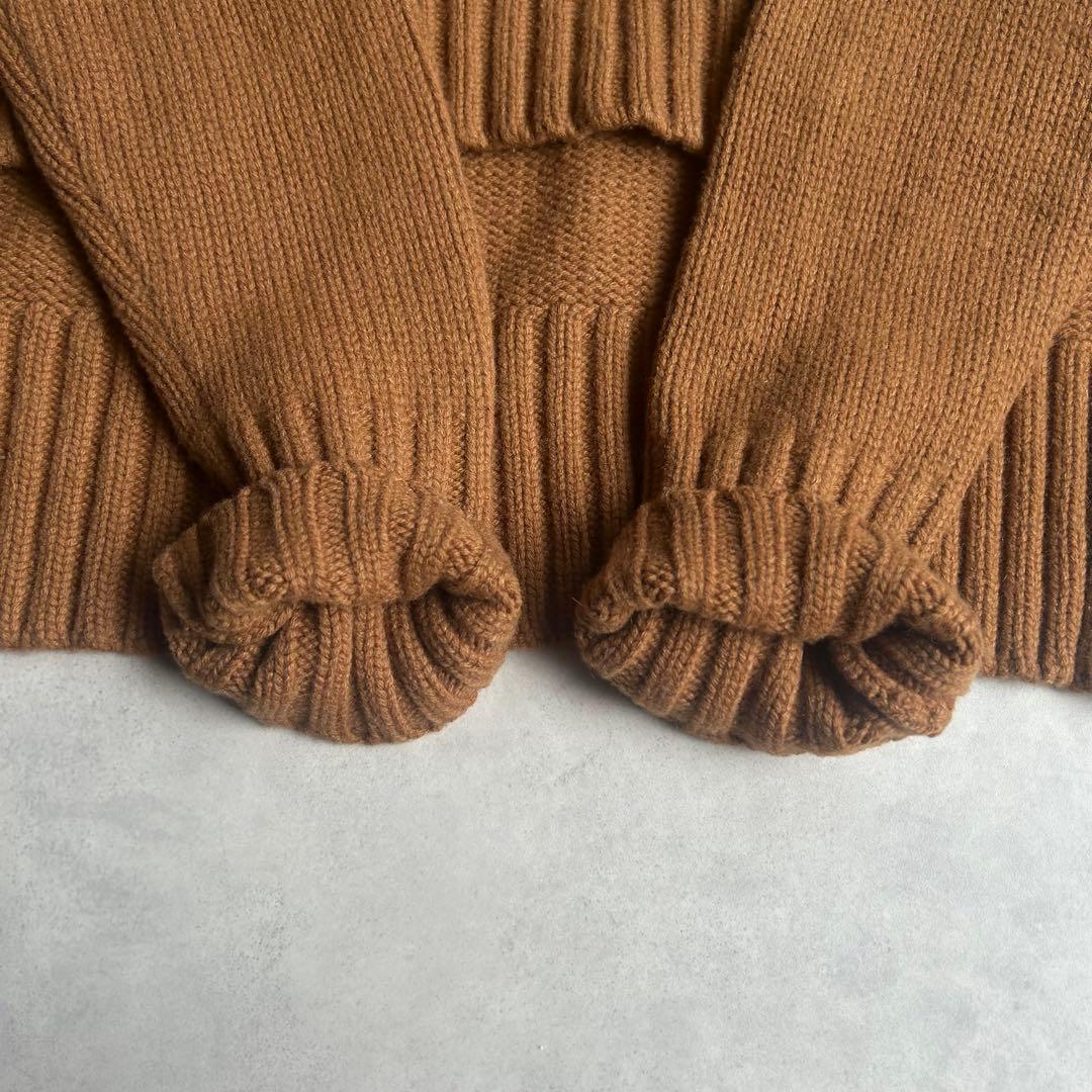 ドゥーズィエムクラス カシミヤ混 バックロング タートルネック リブ ニット