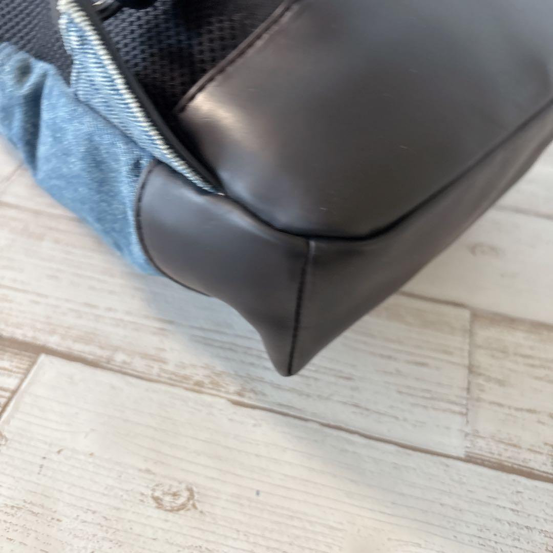 美品✨DIESEL ディーゼル デニム キャンパス レザー ボディーバッグ 希少