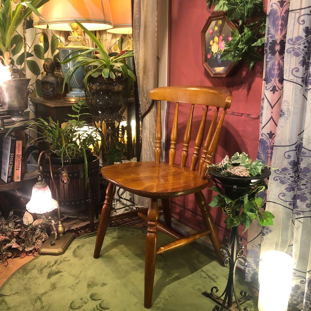 みーーー Sale L３ヴィンテージ ラウンドバック板座　ウィンザーチェア