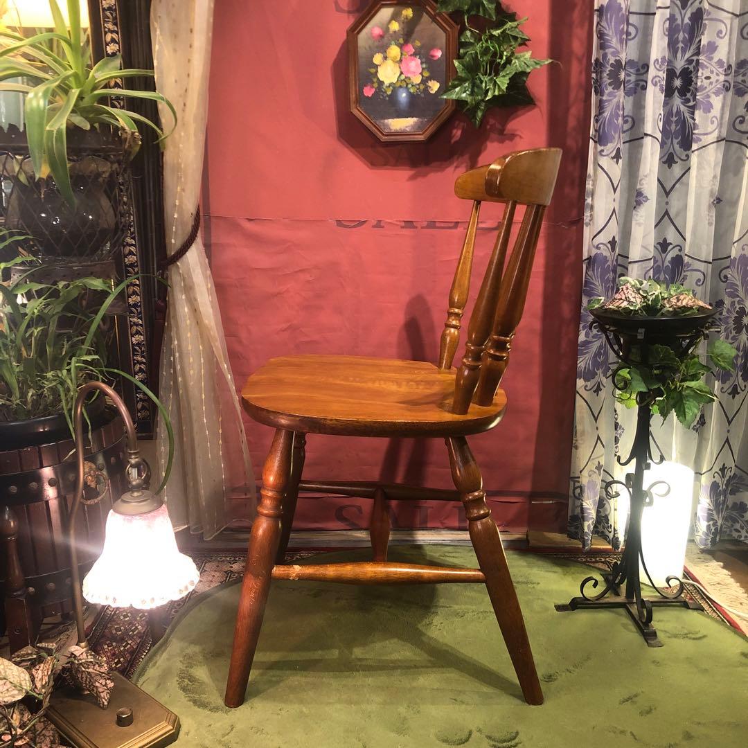 みーーー Sale L３ヴィンテージ ラウンドバック板座　ウィンザーチェア