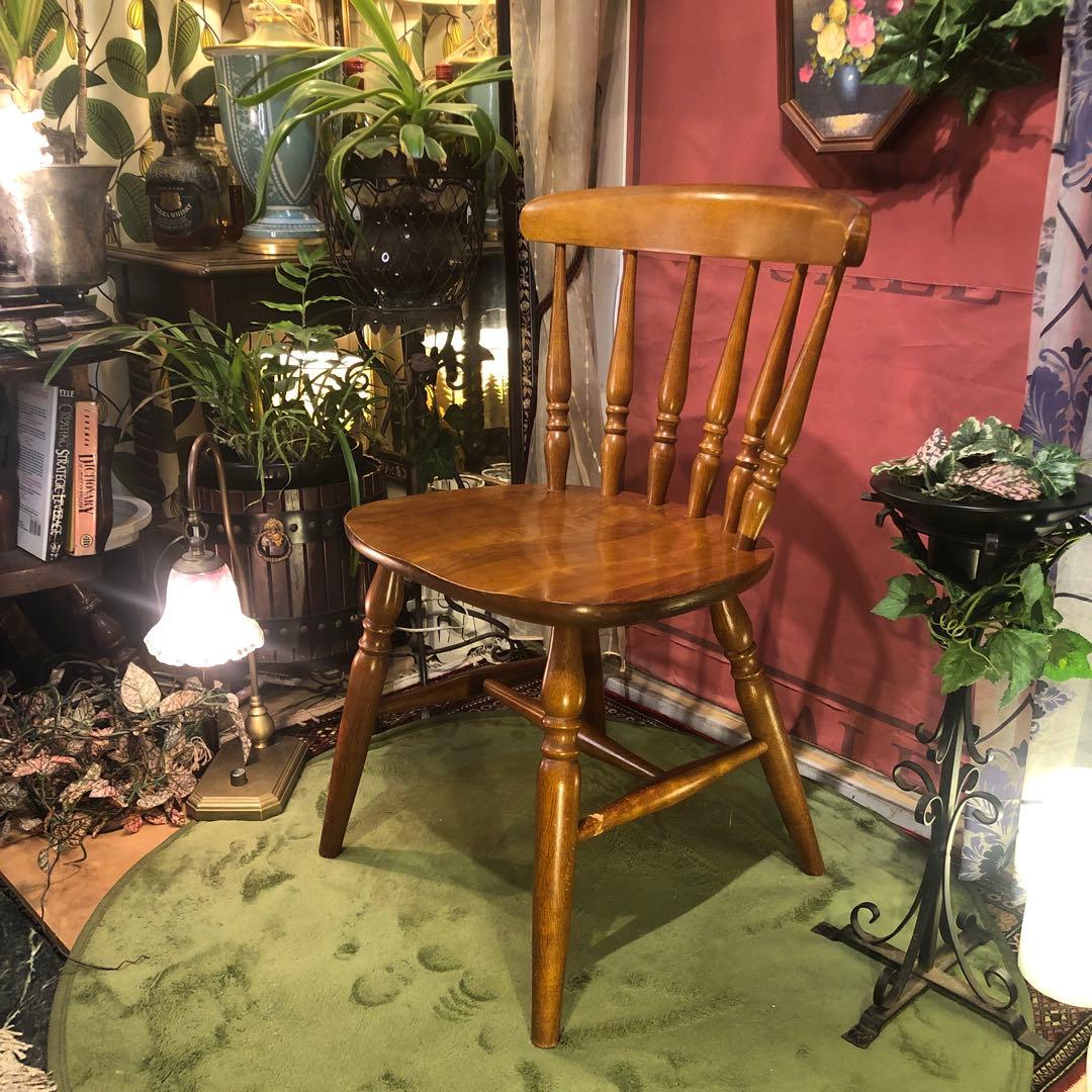 みーーー Sale L３ヴィンテージ ラウンドバック板座　ウィンザーチェア
