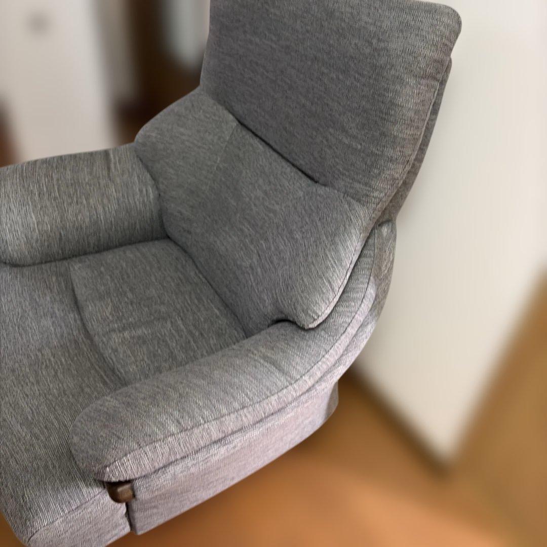 ニトリ1人掛けソファ 布張りタイプ (コウテイ3 DR-GY)