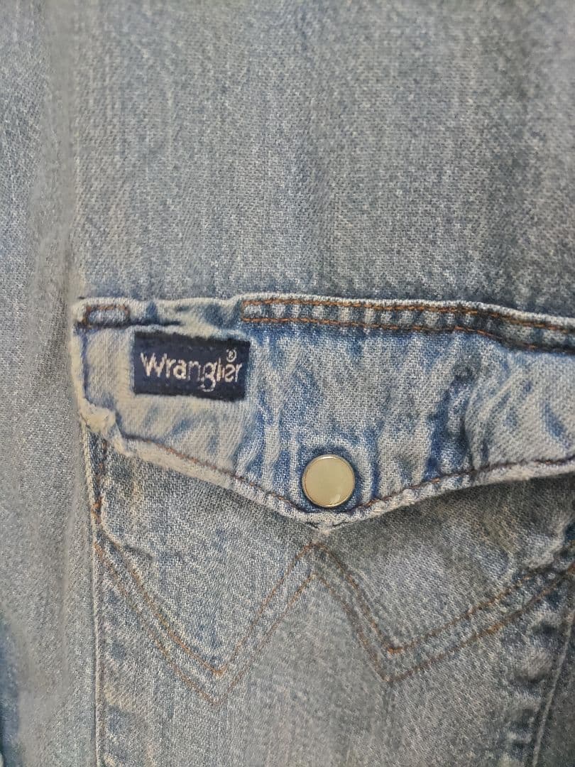 K*i様 Wrangler デニムシャツ 17 1/2 x 35　70s ウエス