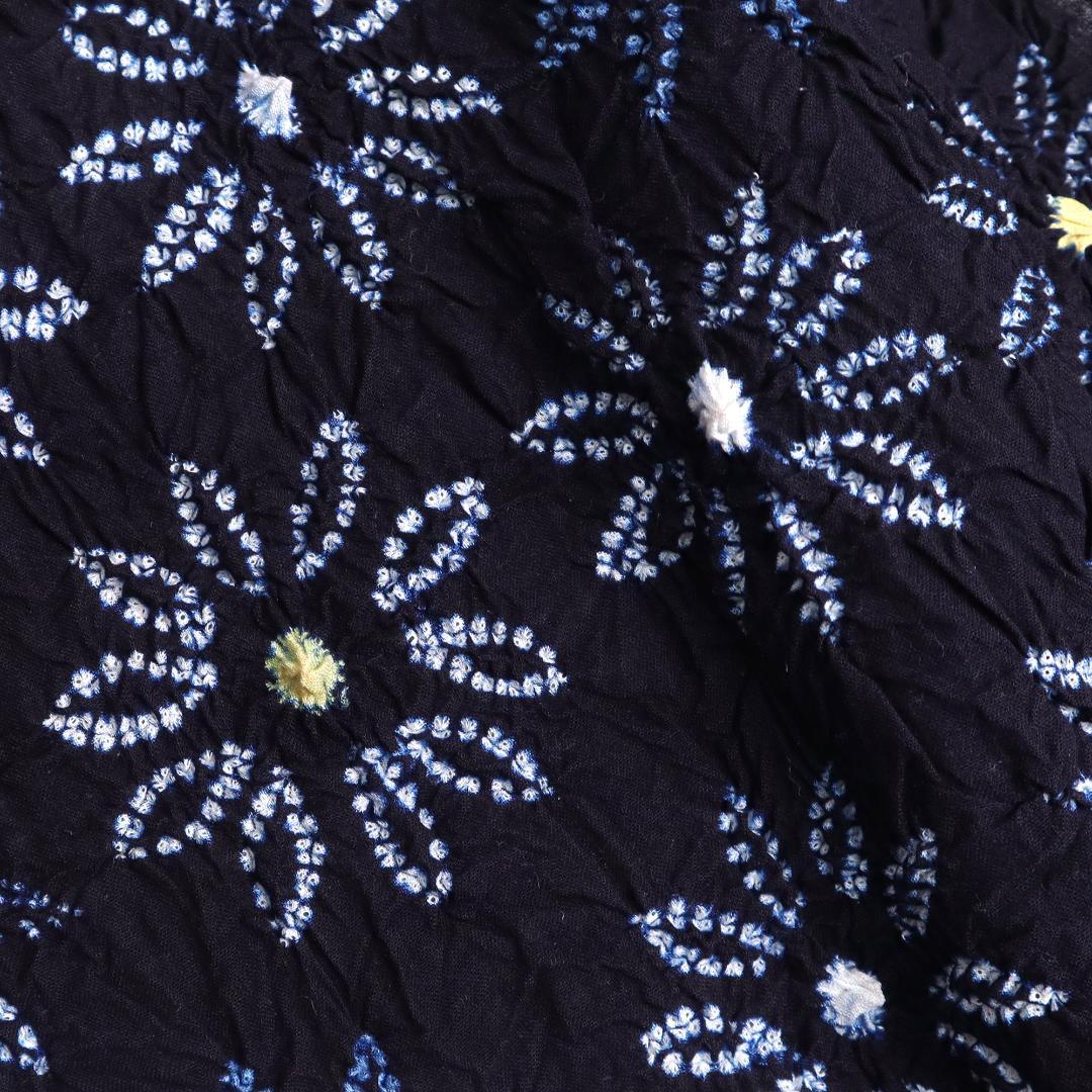 2898★かわいい花柄　絞り　浴衣反物★有松　鳴海★