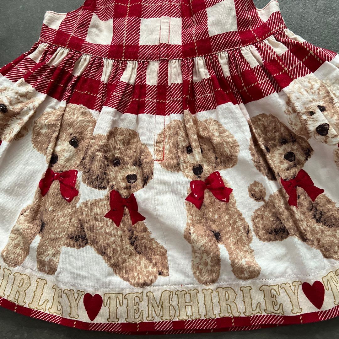 激カワ♡シャーリーテンプル♡プードル♡赤♡ワンピース♡