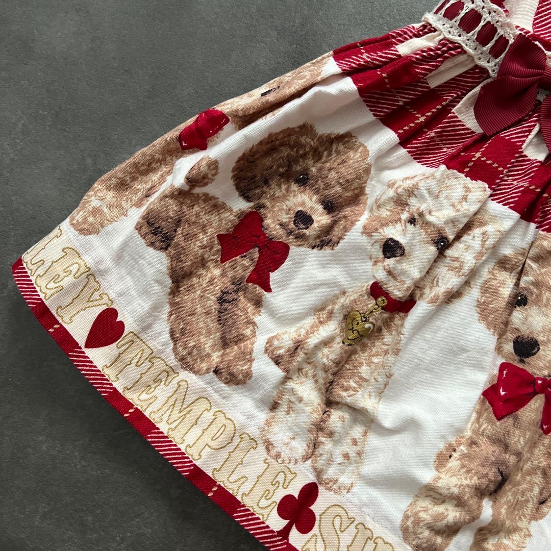 激カワ♡シャーリーテンプル♡プードル♡赤♡ワンピース♡