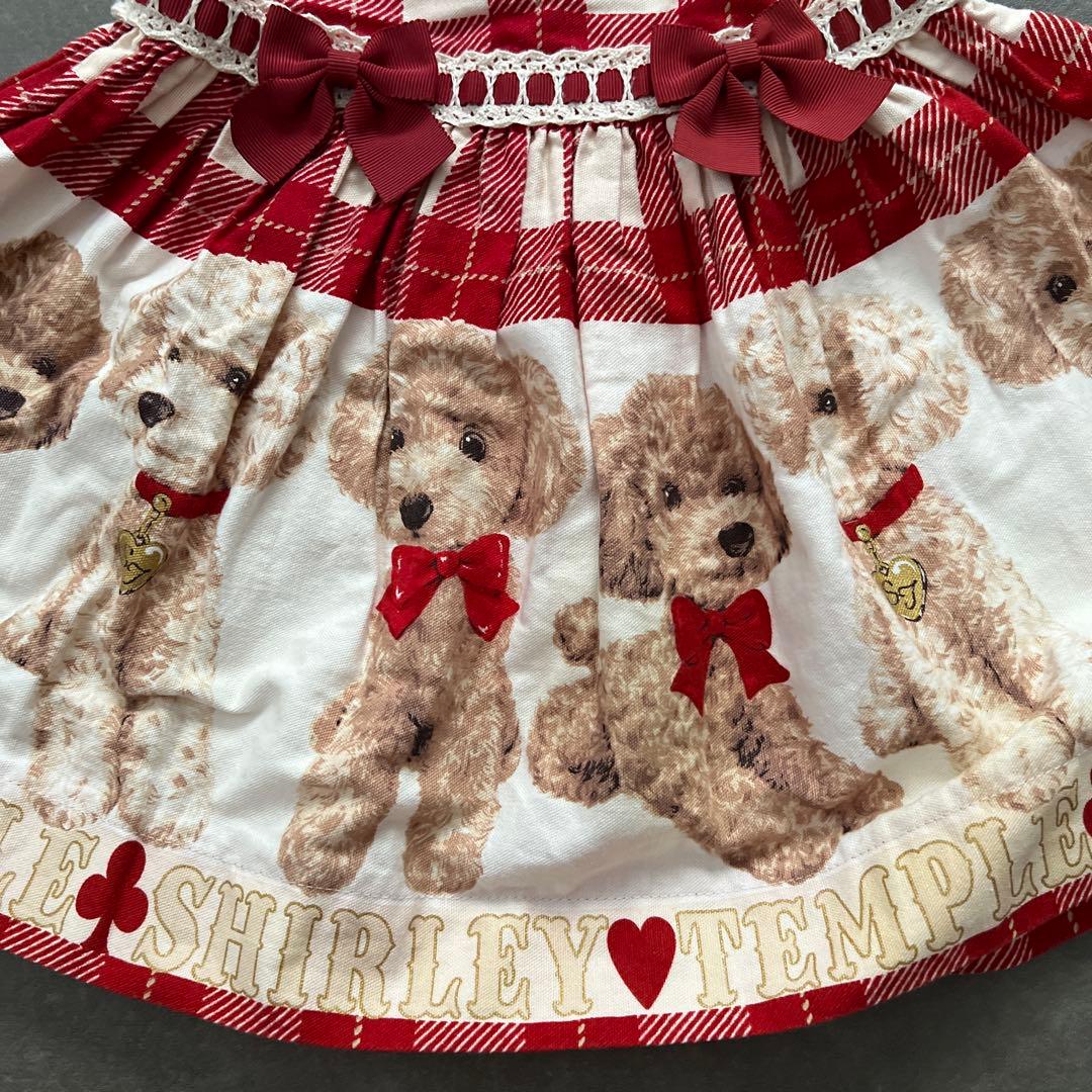 激カワ♡シャーリーテンプル♡プードル♡赤♡ワンピース♡