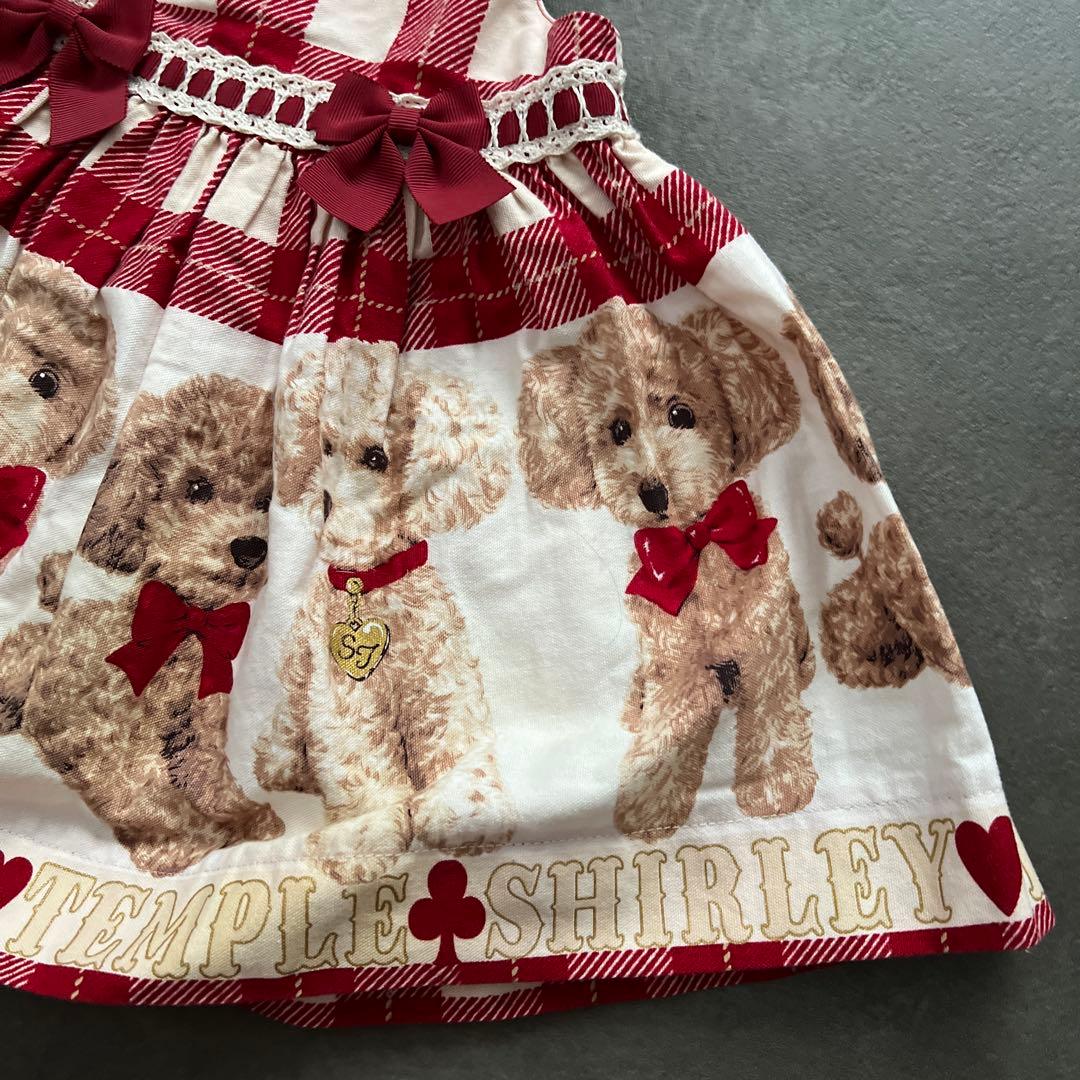 激カワ♡シャーリーテンプル♡プードル♡赤♡ワンピース♡