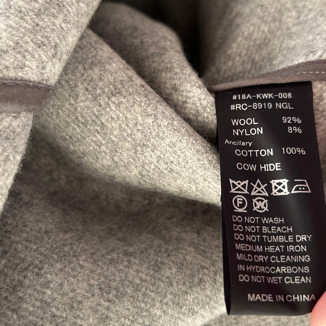 未使用オーシバルORCIVA ダッフルコート　グレー　ウール　サイズ1(M)