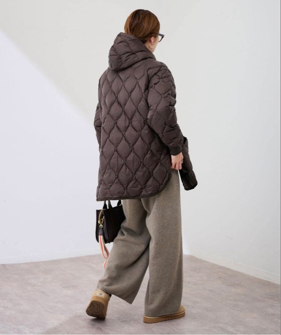 FRAMeWORK×TAION/タイオン 別注フードビブス付きブルゾン　ブラウン