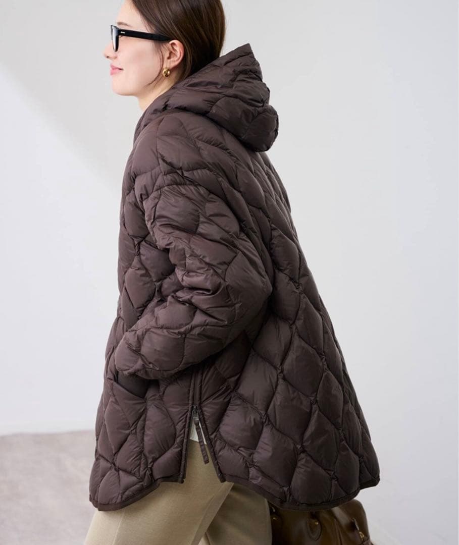 FRAMeWORK×TAION/タイオン 別注フードビブス付きブルゾン　ブラウン