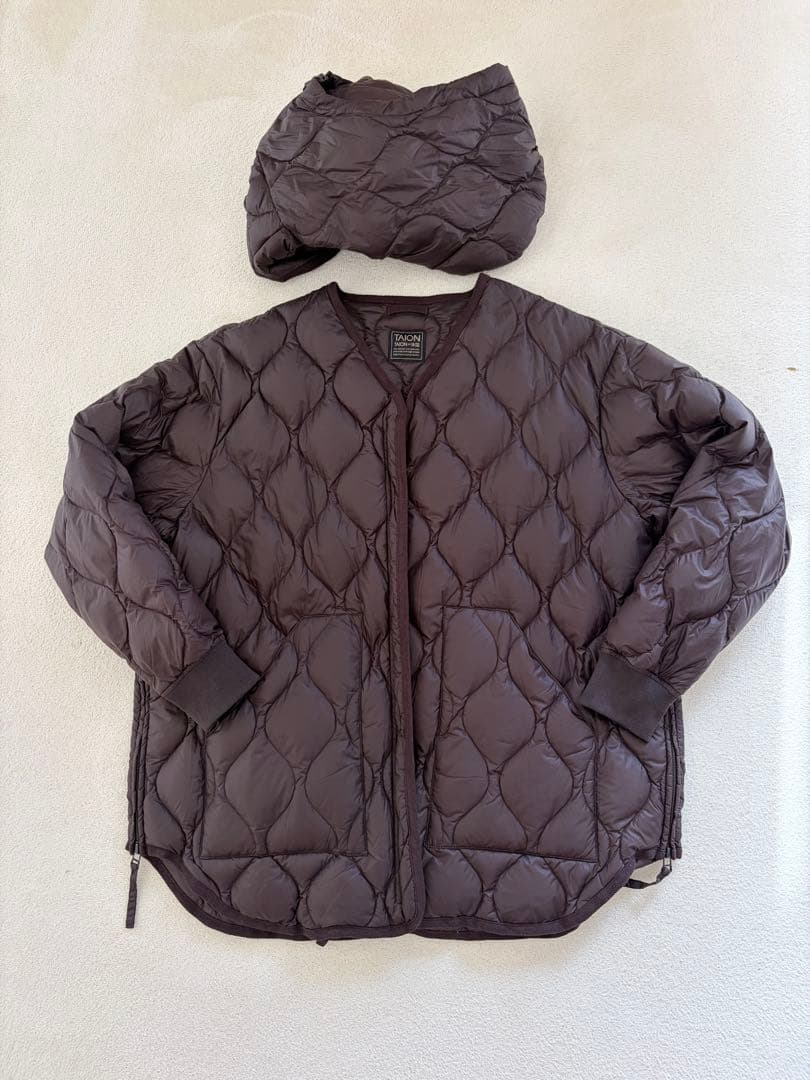 FRAMeWORK×TAION/タイオン 別注フードビブス付きブルゾン　ブラウン