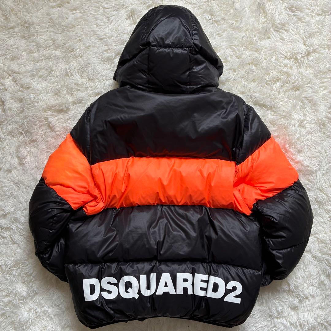 DSQUARED2 ダウンジャケット ブラック/オレンジ 50