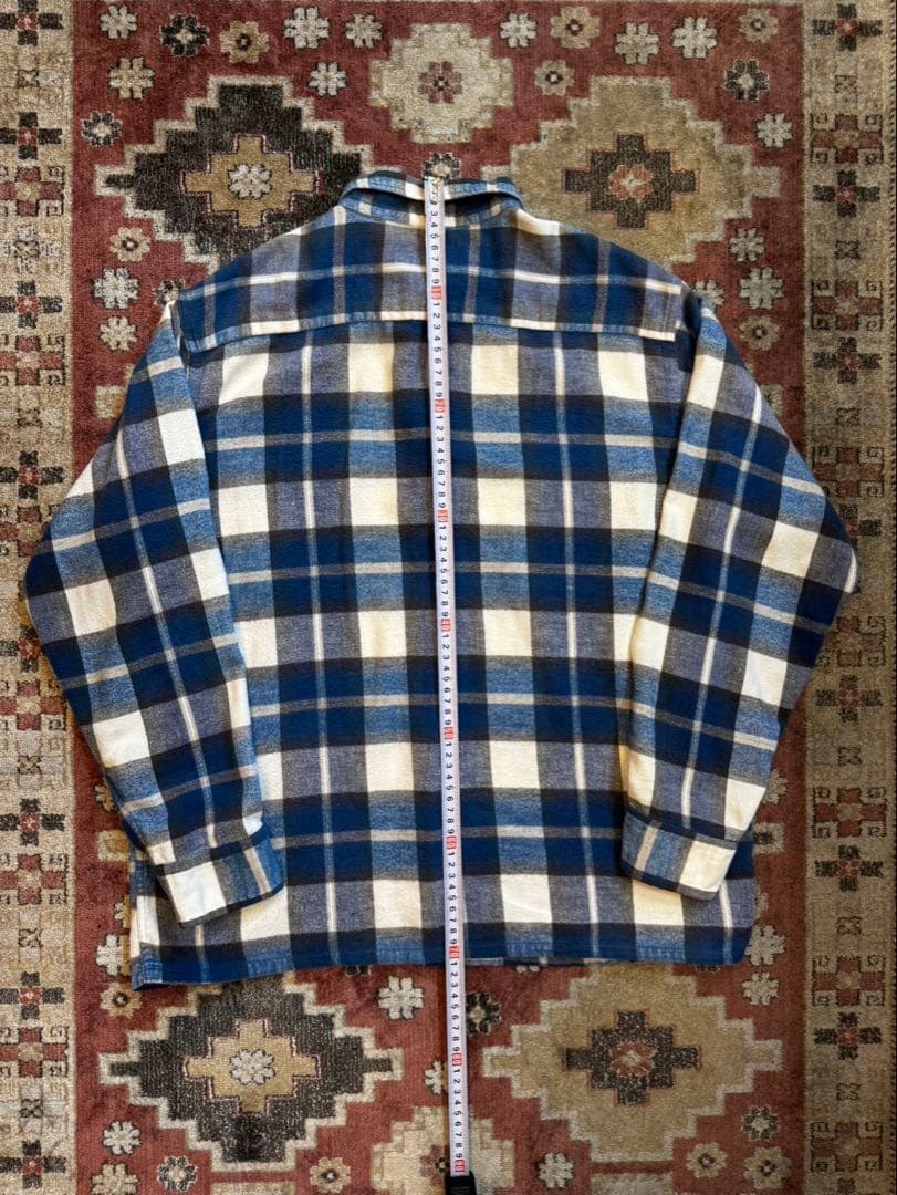 60s vintage Sears オープンカラーflannel shirt L