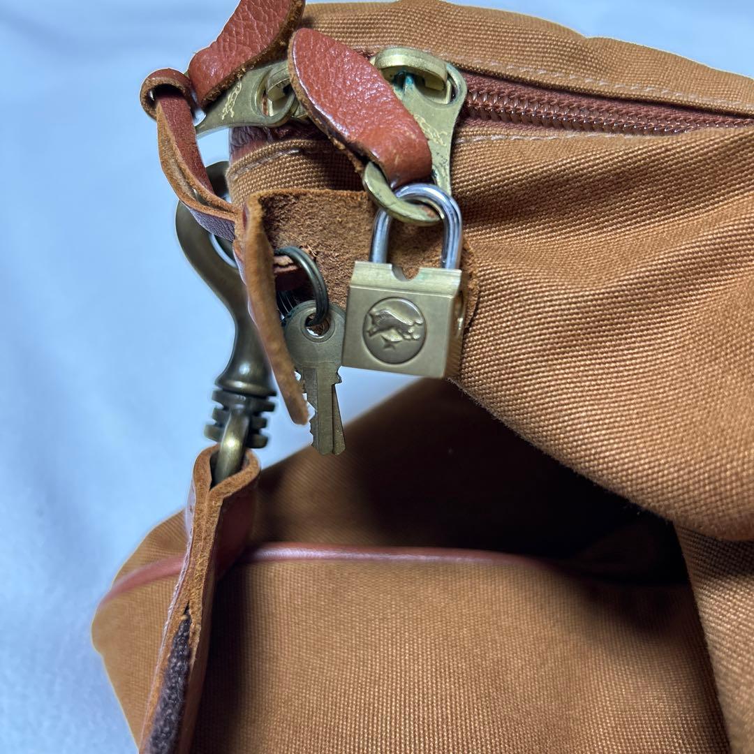 IL BISONTE ボストンバッグ ブラウン キャンバス