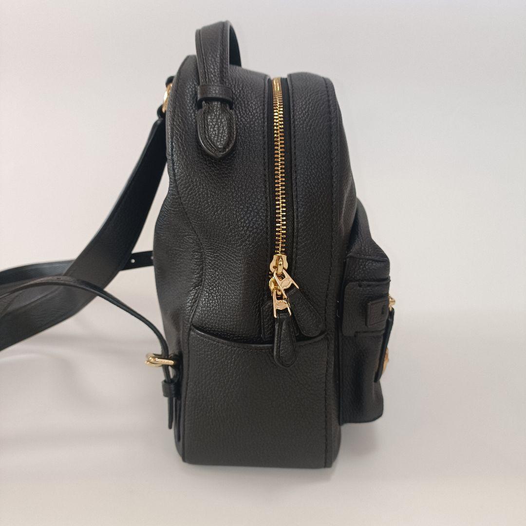 未使用に近い　COACH　ミニリュック　バックパック　ターンロック　シボ