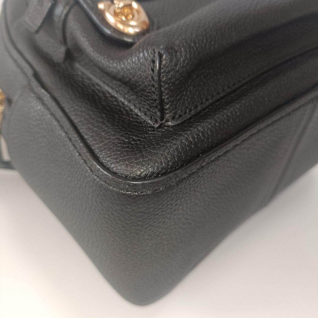 未使用に近い　COACH　ミニリュック　バックパック　ターンロック　シボ