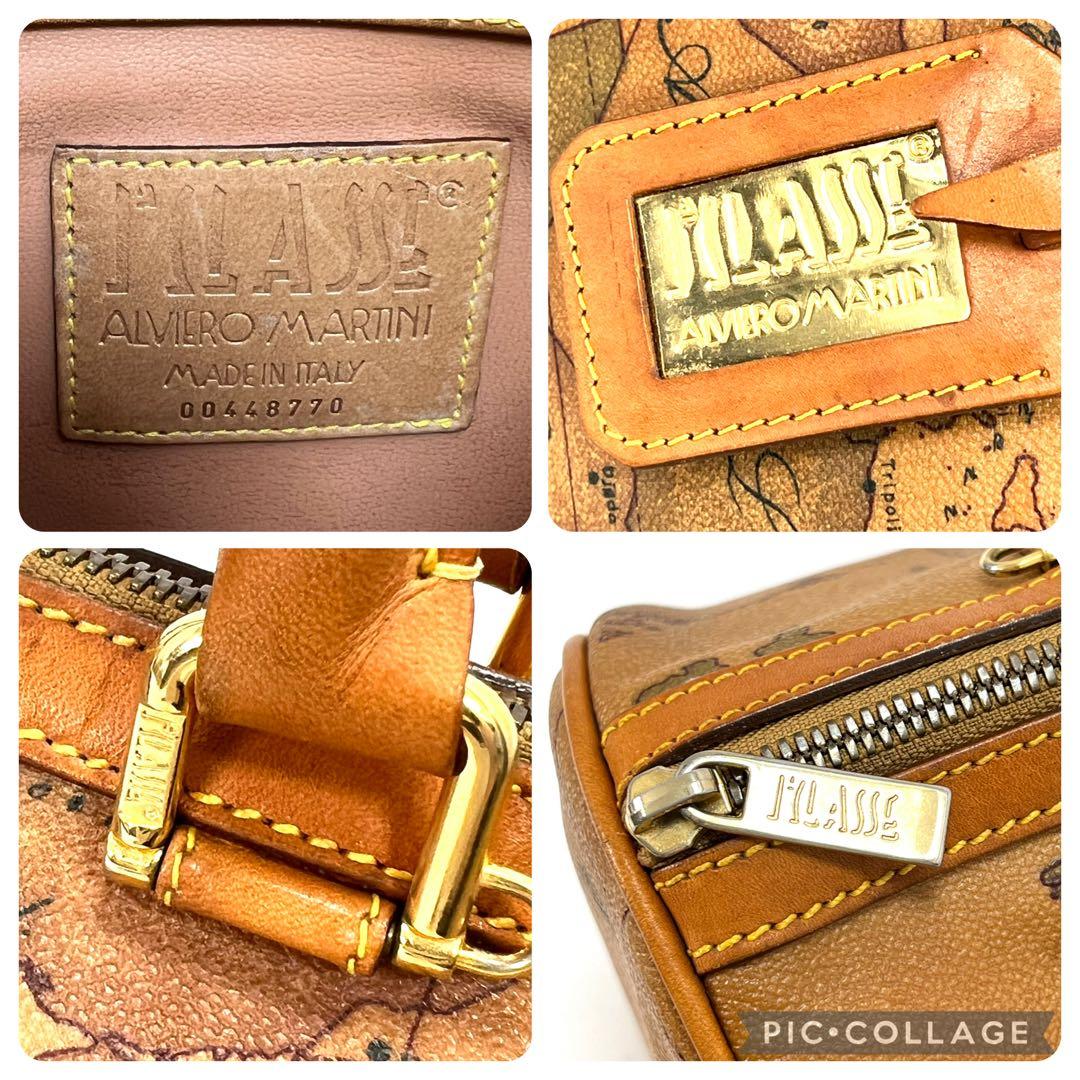 プリマクラッセ　世界地図柄　ハンドバッグ　ミニバッグ　ボストン　PVC　レザー