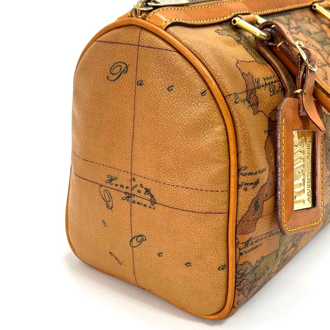 プリマクラッセ　世界地図柄　ハンドバッグ　ミニバッグ　ボストン　PVC　レザー