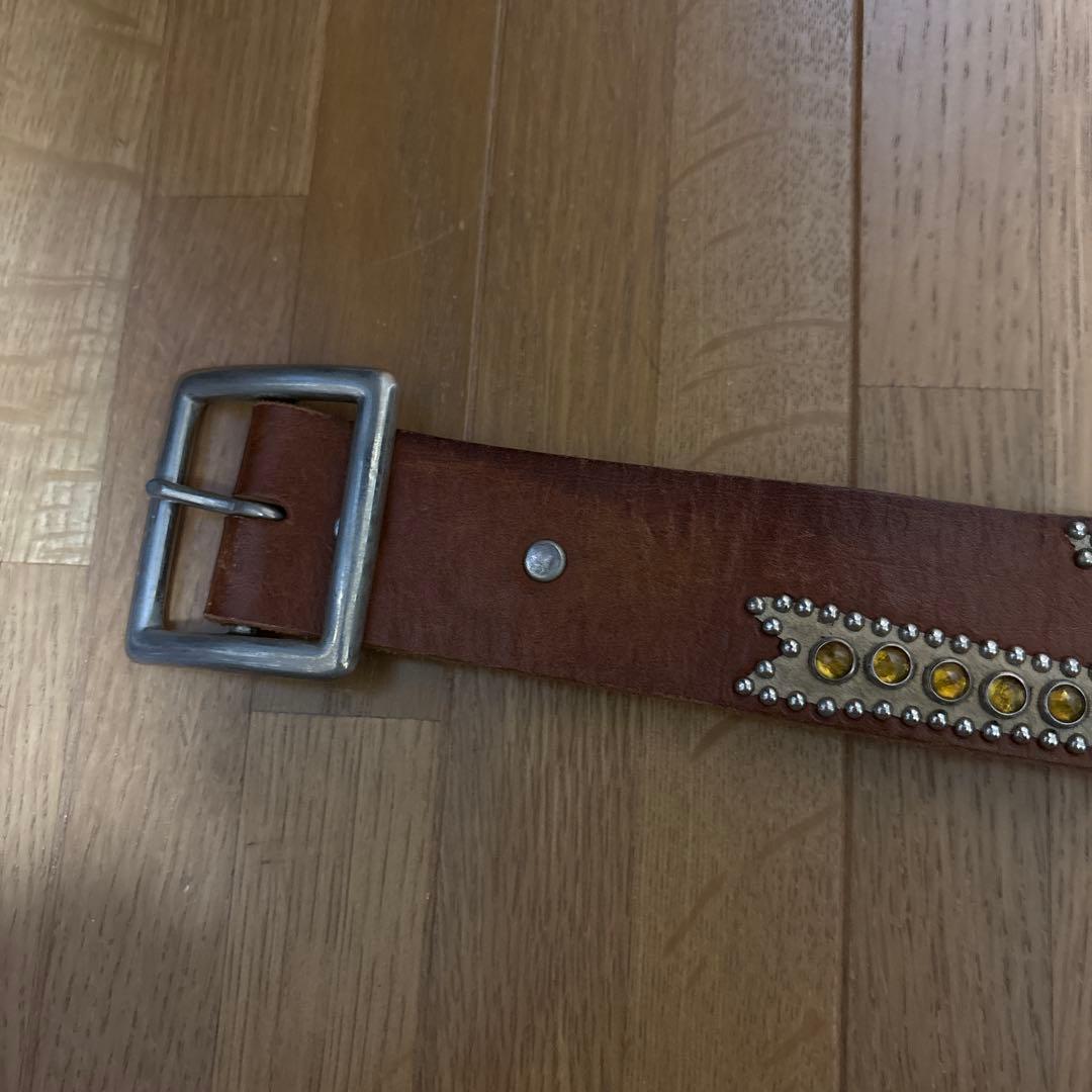 美品　HTC×ハリウッドランチマーケット　スタッズベルト