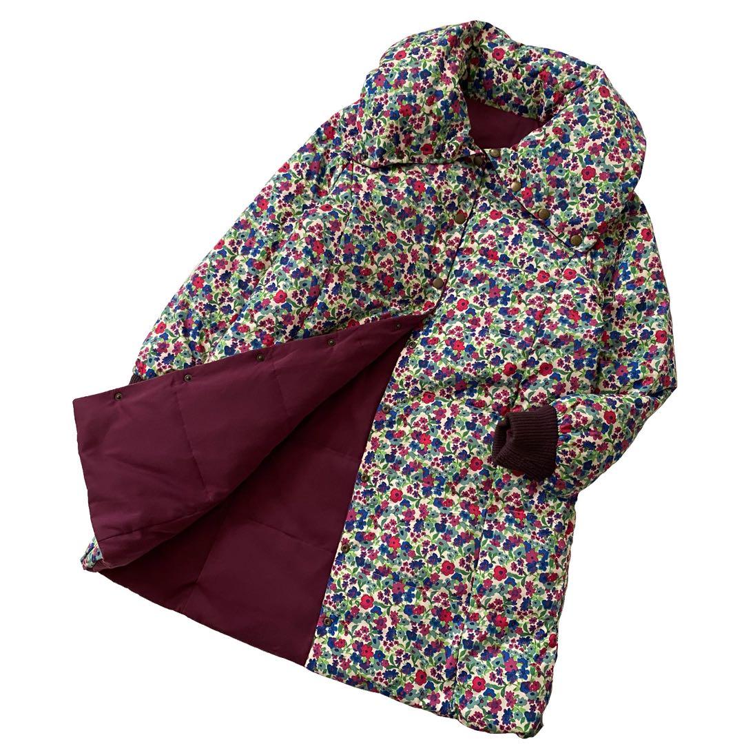 Jocomomola ホコモモラ 花柄 リバーシブル ダウンコート 42