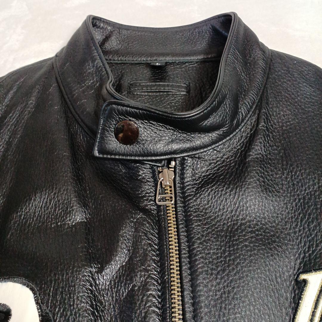 k*様 美品 Wilsons NASCARレーシング、ライダースジャケット　黒