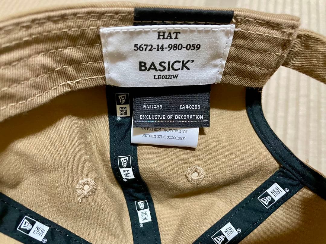 BASICK NYロゴ刺繍ベースボールキャップ