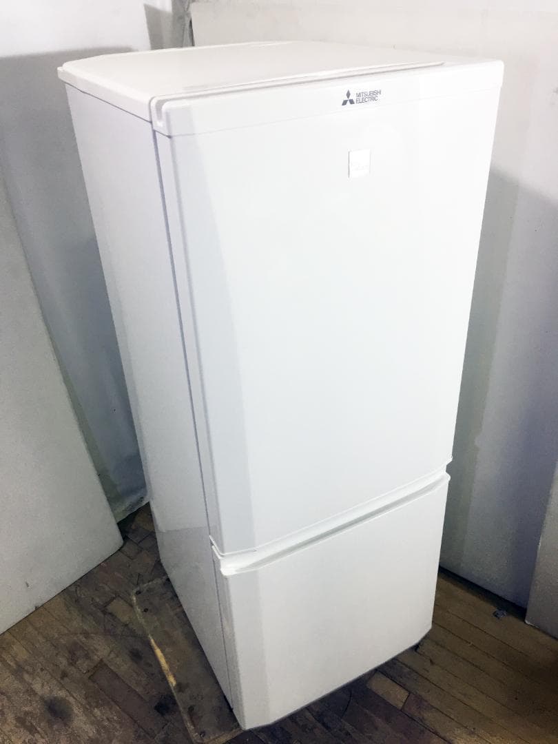 美品 中古★三菱 146L 冷蔵庫【MR-P15EC-KW】