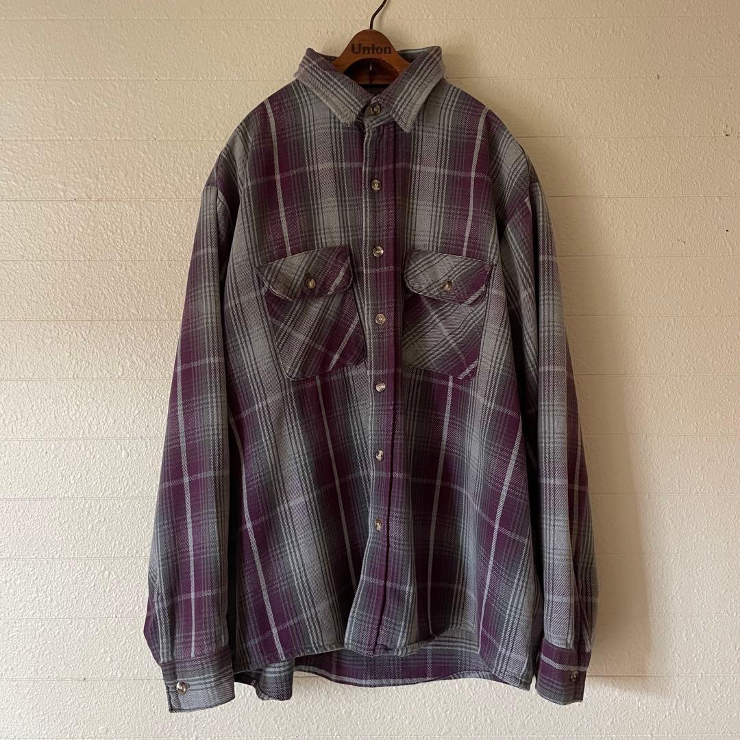 90s FIVE BROTHER フランネルシャツ XL
