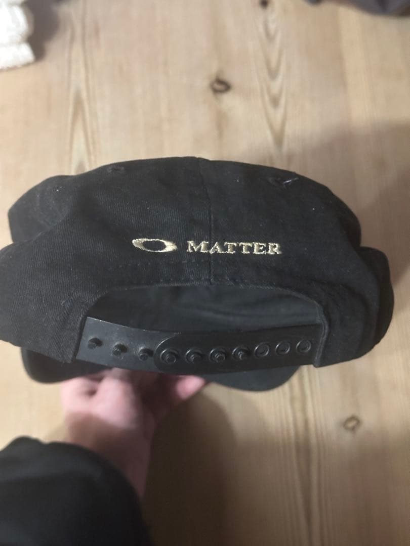 90s Oakley 黒 キャップ ロゴ刺繍